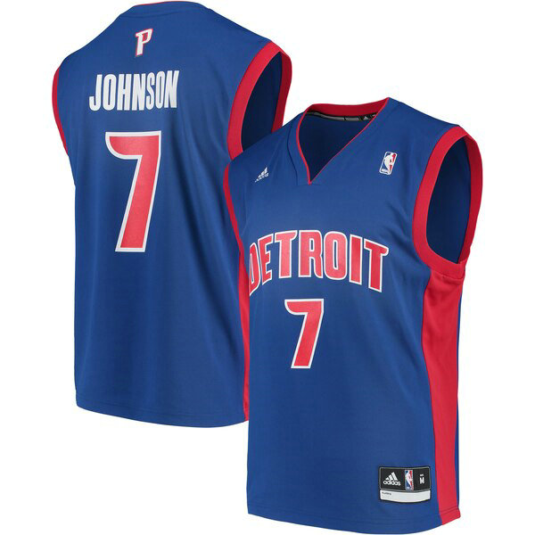 Maillot nba Detroit Pistons adidas Road Réplique Homme Stanley Johnson 7 Bleu